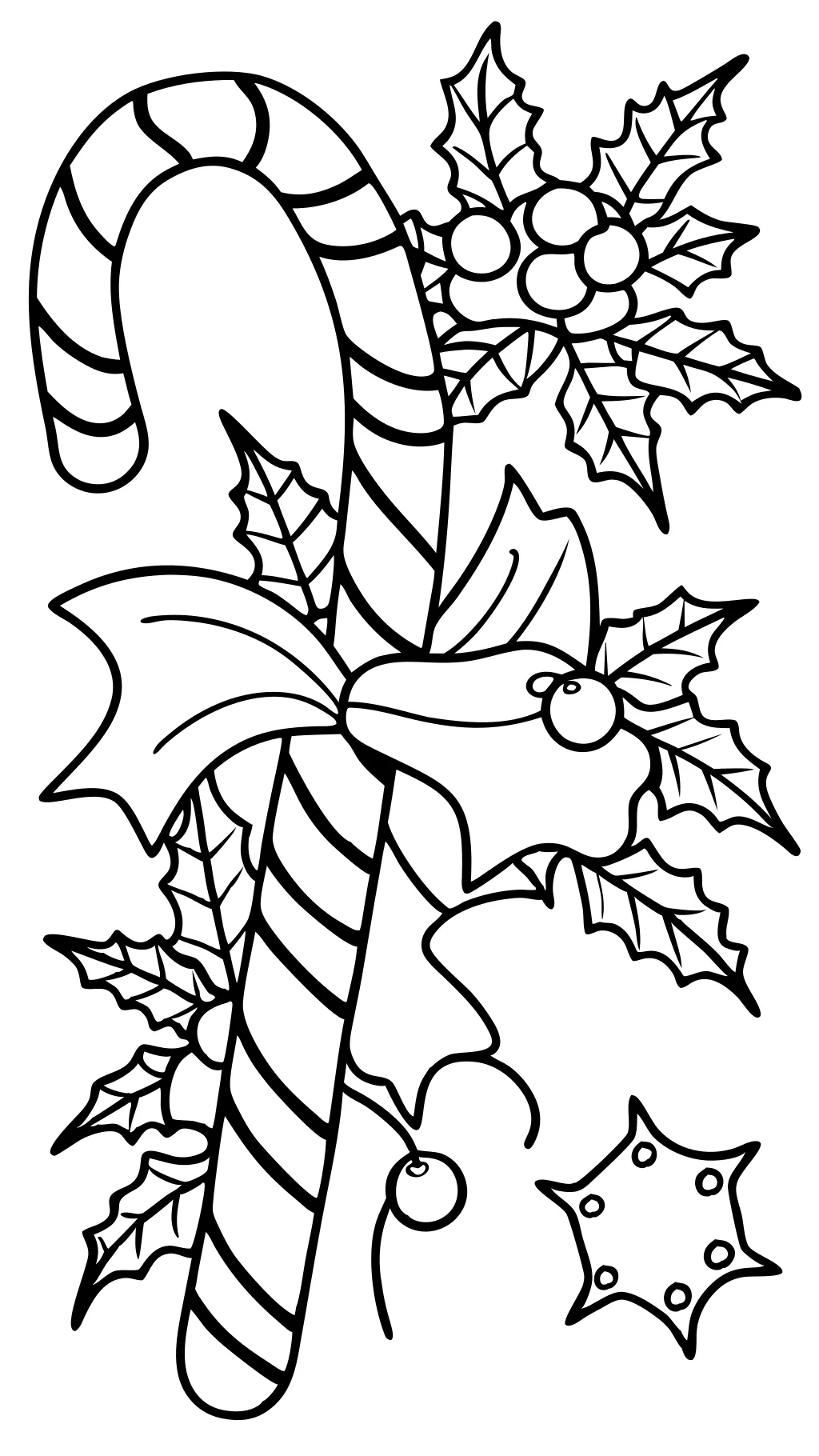 candy cane christmas coloring pages